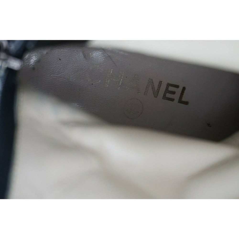 Chanel Women's Black Patent Leather Over The Knee CC Boots Size 36 - Picture 9 of 12